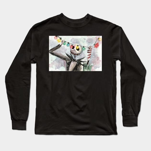 Christmas lights Long Sleeve T-Shirt by aasilee